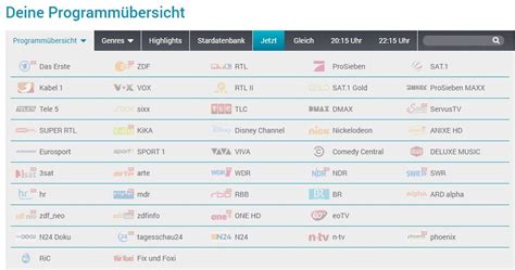 tv programmübersicht kostenlos.